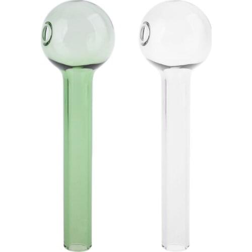 Portable colorful Round head Borosilicate Glass Tube Pipe straw Pipes Gift for Juice milk beverage drink