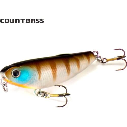 Countbass Surface Pencil Fishing Lure 52mm 5.5g Topwater Stick Bait Bass Leurre Peche Hard Lure Armed with VMC 9649 Hooks BZ