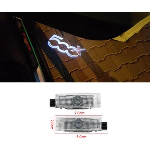 1 Pair For Fiat 500x 500L and PUNTO-01 Car LED Door Warning Light Projector Ghost Shadow Light Welcome Light