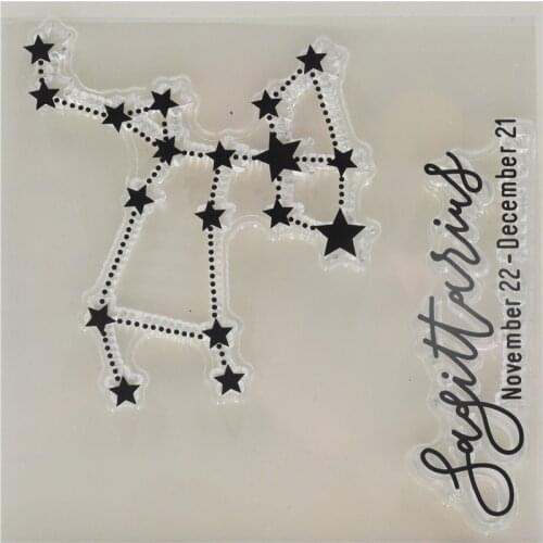 Constellations Sagittarius Transparent Clear Silicone Stamp/Seal for DIY scrapbooking/photo album Decorative clear stamp sheets