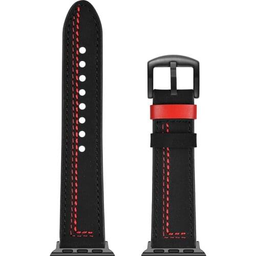 Genuine Leather Watchband for Apple Watch 5 4 40mm 44mm 38mm 42mm replacement Strap Band for iwatch 1 2 3 4 5 Bracelet Belt