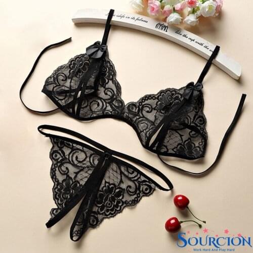 Sexy Lingerie Porn Women Transparent Lace Babydoll Erotic Underwear Set Temptation Open Bra Crotch Baby Doll Sexy Costumes