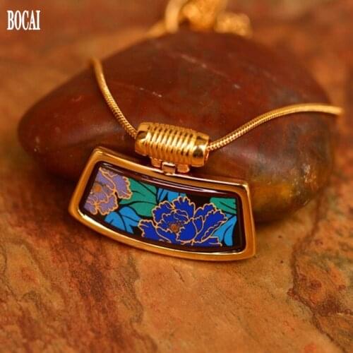 2020 new Peony Series Enamel Earrings Fashion Cloisonne Jewelry Fishhook pendant for Woman Pendant