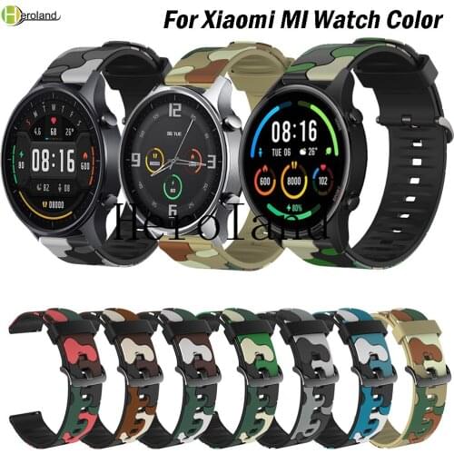 Silicone 22mm Watchstrap band For Xiaomi MI Watch Color Sport Smart Wristband bracelet wriststrap For Garmin Vivoactive 3 4 Belt