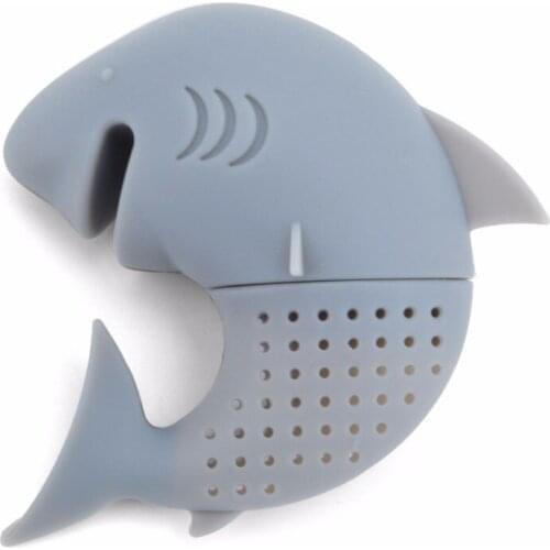 Cute Silicone Shark Infuser Loose Tea Leaf Strainer Herbal Spice Filter Diffuser