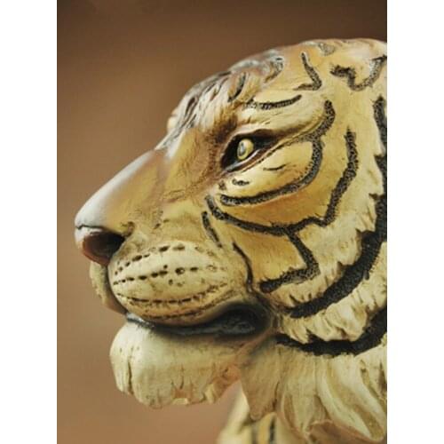 Tiger ornaments resin crafts imitation wood carvings home decorations souvenirs(A906)