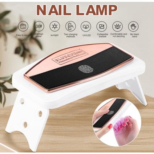 UV/LED Nail Lamp Quickly Dry 36w Nail Dryer For Gel Polish Light Rechargeable Portable Nail And Polish Curing Lamp For Nail Art