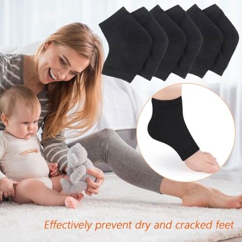 Moisturizing Heel Socks 3 Pairs Of Gel Toeless Socks, Open Toe Socks, Heel Treatment For Dry Cracked Feet To Soften And Repair