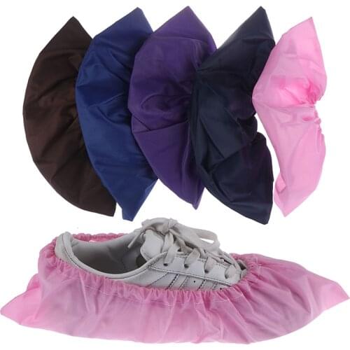 1Pair Elastic Thicken Reusable Shoe Cover Student Machine Room Bird Dust Proof Feet Covers Home Indoor Antiskid Overshoes