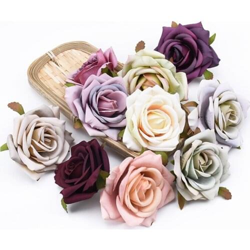 10PCS Retro roses wall explosion wedding decorative flowers scrapbooking home decor diy gifts box Artificial flowers wholesale