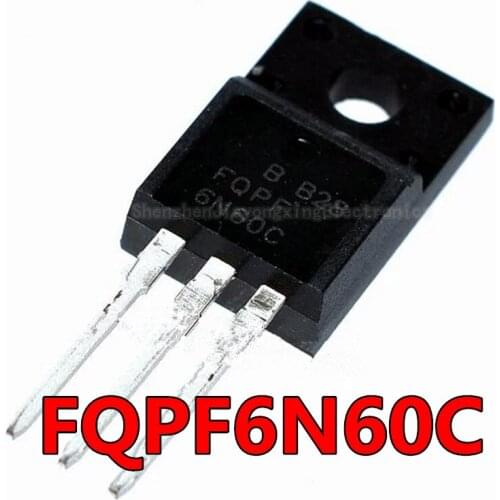 10PCS FQPF6N60C TO-220 6N60C 6N60 TO220 FQPF6N60 TO-220F new MOS FET transistor