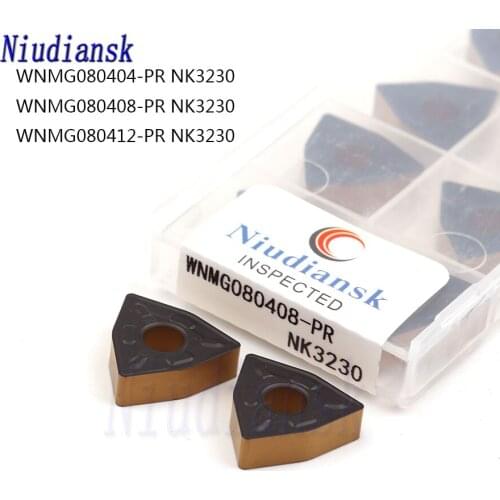 10pcs WNMG080404 PR WNMG080408 PR WNMG080412 PR NK3230 High Quality Carbide Insert CNC Machine Turning Tool For Steel Processing