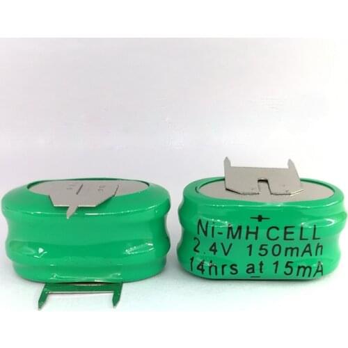 2pcs/lot New Ni-MH 2.4V150mAh Rechargable Battery Cells