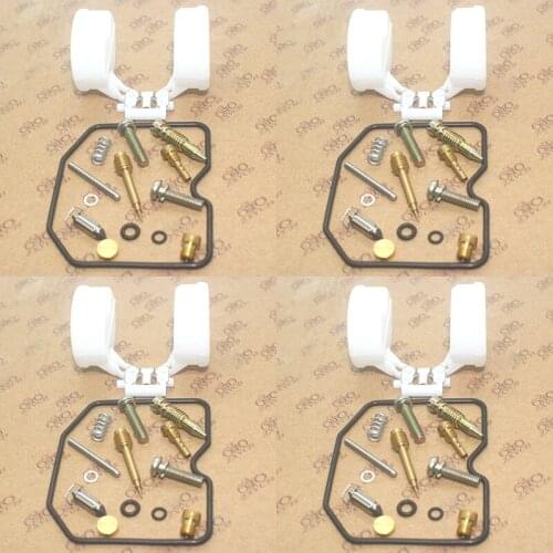 4SET For ZR550 ZR Zephry 550 Seal Main Slow Jets Air Mixture Screws Float Valves Carburetor Repair Kit Float