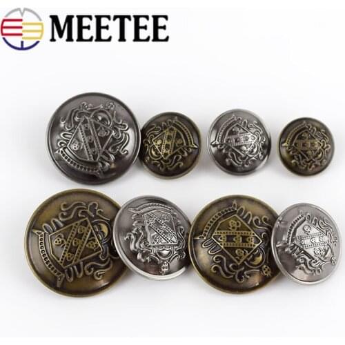 50pcs Metal Buttons Men Suit Button Retro Jeans Coat Clothes Decorative Buckles DIY Sewing Accessories