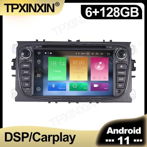 128GB Android 11.0 For Ford Focus S-Max Mondeo Car Radio Multimedia AutoRadio DVD Player Navigation Stereo HeadUnit GPS 2 din