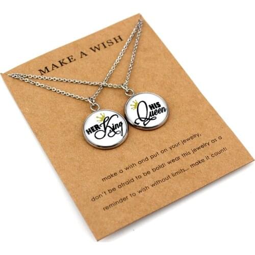 Infinity Love Heart Moon Stars Lovers' Gift for her him Valentines Gift I am Her King I am His Queen Chokers Necklaces for Women