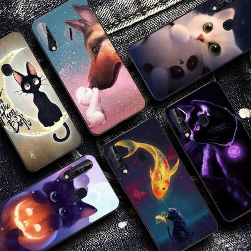 YNDFCNB Cute animal cat Phone Case for Samsung A51 01 50 71 21S 70 10 31 40 30 20E 11 A7 2018