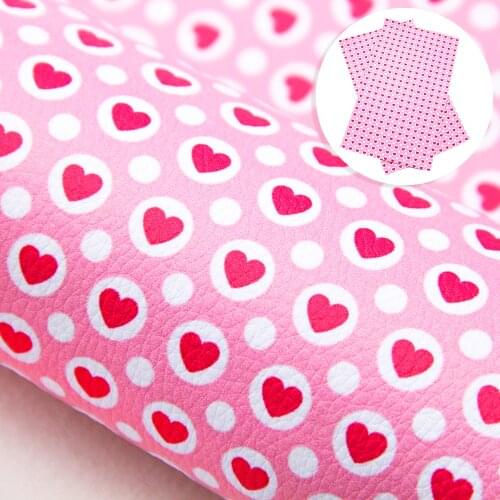 David accessories 20*33cm Valentines Day Design Faux Leather Fabric DIY Sewing Material Garments Synthetic Leather,1Yc9139