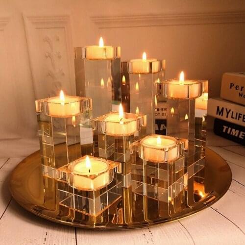 Votive Holder Home Decorations Candlestick Wedding Idea K9 Crystal Candle Holders Table Centerpieces Bar Coffee Shop Decor
