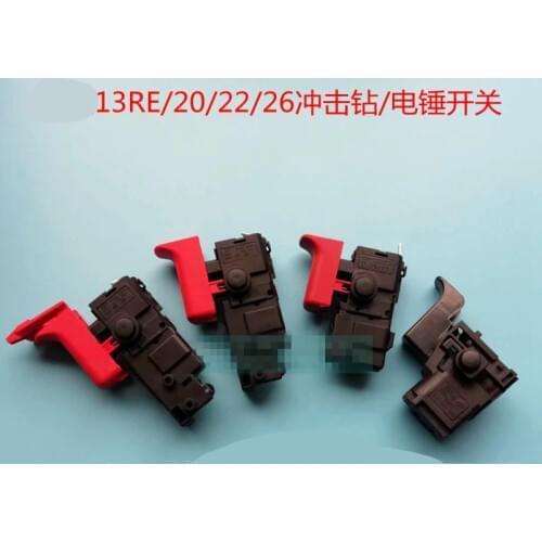 Electric Power Tool Part Impact Drill SPST Lock on Trigger Switch for Bosch 2-20/22/26 13RE