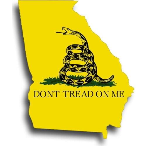 Cold-blooded snake does not step on my Georgia flag sticker GA cup window bumper decal