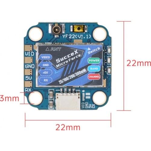 IFlight SucceX Micro Force 5.8G 40CH PitMode 25mW 100mW 200mW 300mW Adjustable Micro VTX 16X16mm for FPV Racing Tinywhoop Drones