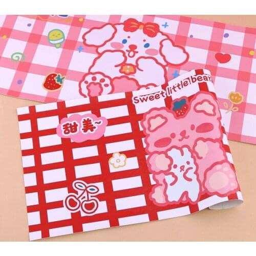 Dormitory Keyboard Computer Desk Pad Student Writing Desk Pad Decoration Table Mat Cartoon Ins Bear Mouse Pad Cute