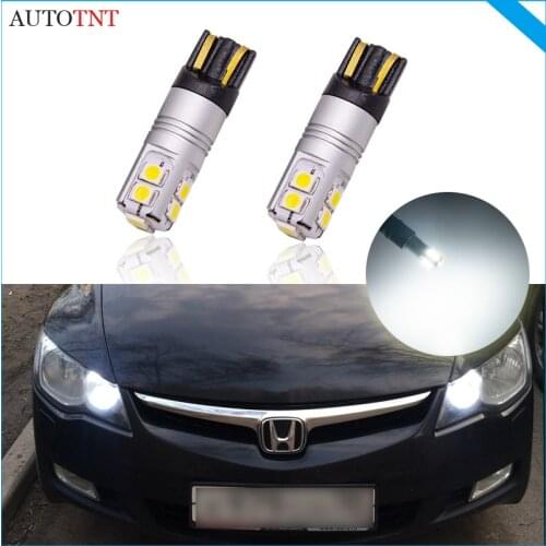 2pcs T10 led w5w 194 168 12V 6000K bulb light lamp canbus no error for Honda Civic 4D Ferio shuttle Coupe Fastback Hatchback Si
