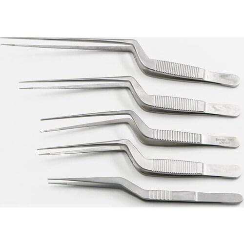 Rhinoplasty equipment, tissue forceps, gun-like forceps, unplated medical stainless steel ear-cutting forceps, elbow toothed for
