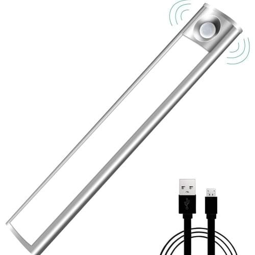 USB Rechargeabe 12/24CM LED Motion Sensor Closet Light Wireless Under Cabinet Light for Wardrobe,Closets,Cabinet,Cupboard,Drawer