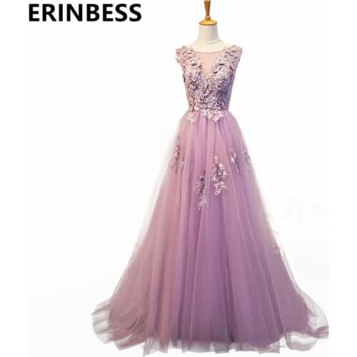 Robe De Soiree Purple Evening Dresses Long Plus Size Tulle Prom Lace Up Beaded Party Gown Scoop Cap Sleeve Vestido De Festa