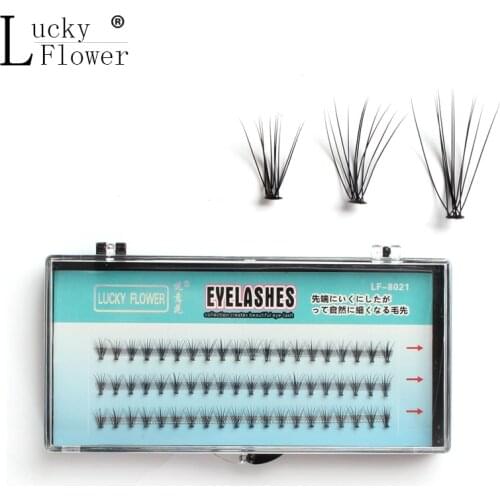 Hot Sale C Curl Faux Mink Cluster Eyelashes Natural Soft Fans Eyelash Extension 10d Handmade Individual Lashes