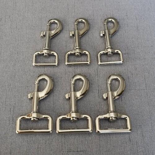 10 Pcs/Pack 15mm 20mm 25mm 32mm Silver Snap Hook Carabiner Seat Belt Buckle Hardware DIY Dog Leash Strap Lead Lock Clasp Sewing