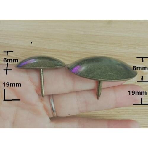 1PC Bronze Iron Round Decorative Iron Nails Furniture Studs Sofa Chair Pins,Table Foot Glide Nail,Antique Tack Nail