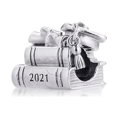 Charms fits for Necklaces Bracelets Graduation Beads 100% 925 Sterling-Silver-Jewelry Free Shipping