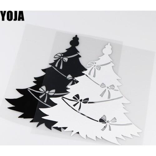 YOJA 18.1X18.8CM Beautiful Christmas Tree Vinyl Decals Decoration Car Sticker Accessories ZT4-0055