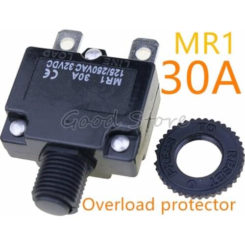 1pcs Reset thermal switch MR1 30A 125/250VAC 32VDC overload protection circuit breaker overload protector