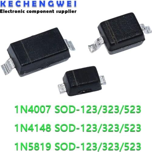 100pcs SMD diode 1N5819W 1N4007W 1N4148W SOD123 SOD-323 SOD-523 1206 0805 1N4148WS 1N5819WS B5819WS 1N4148WT 1N5819WT 1N4007WT