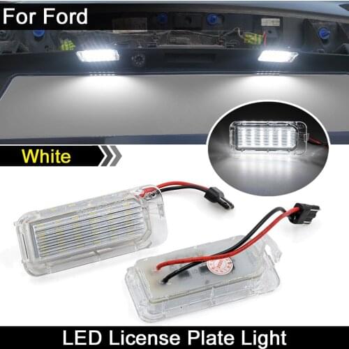 For Ford Focus Mondeo Fiesta Jaguar XJ XF Car Rear White LED License Plate Light Number Plate Lamp