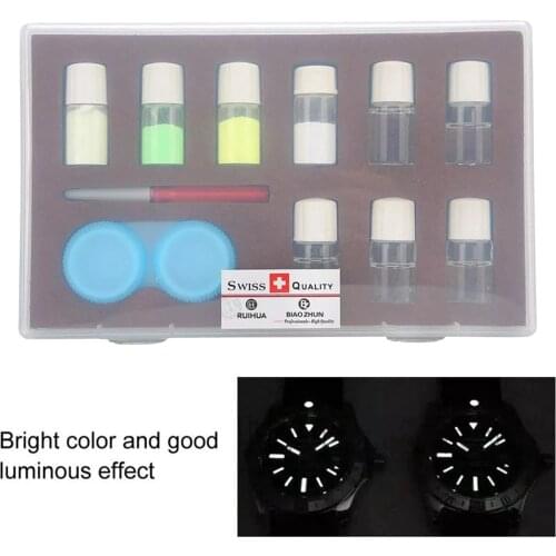 4 Color Professional Watch Luminous Fluorescent Powder Set Watch Repair Tool Mixing Liquid Night Warning Watch Part Repair