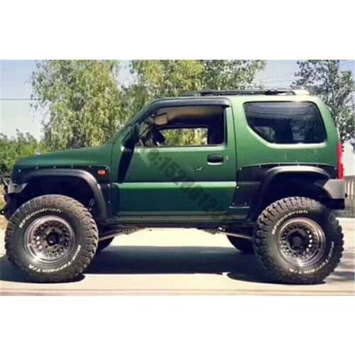 4Pcs Matte Black Wheel Eyebrow Round Arc Fender Mud Flaps Mudguards Splash Guards 1997~2018 for Suzuki Jimny Car Styling