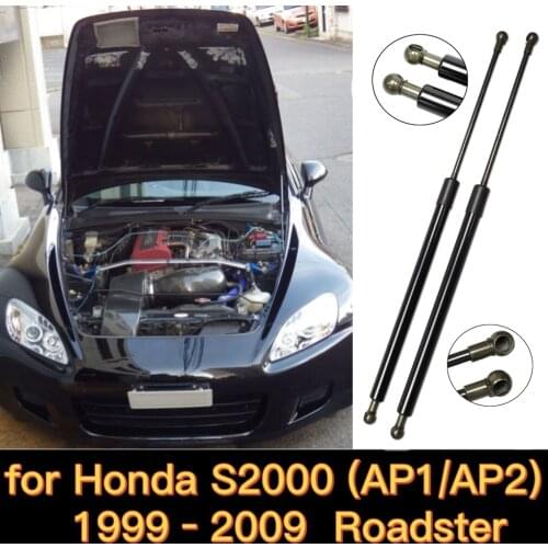 Front Hood Bonnet Gas Struts Lift Support Shock Damper Carbon Fiber For 2000-2009 Honda S2000 AP1 AP2
