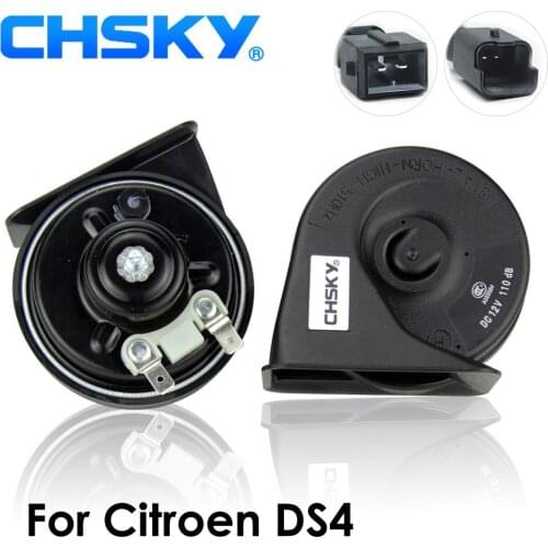 CHSKY Car Horn Snail type Horn For Citroen DS4 2010 to NOW 12V Loudness 110-129db Auto Horn Long Life Time High Low Klaxon