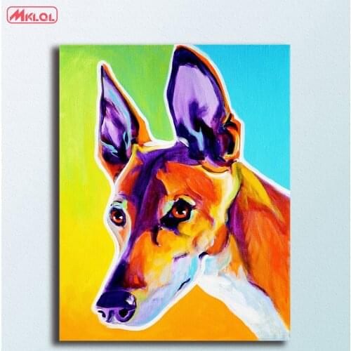 Large size Pharoah-Hound-Linus wall art Canvas Painting For Living Room Home Decoration Oil Painting On Canvas Wall Painting