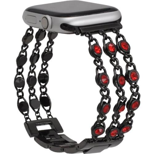 Rhinestone Band For Apple Watch Band 38/40mm 42/44mm Stainless Steel Strap For iWatch Band Series 1 2 3 4 5 Chain Bracelet New