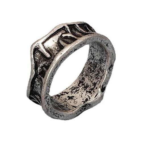 Ins Trendy Antique Rhodium Men Lady Minimalist Irregular Knuckle Finger Rings Hip-hop Rock Korean Fashion Women Party Jewelry