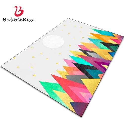 Bubble Kiss Creativity Carpets For Living Room Home Anti Slip Area Rugs Colorful Geometric Pattern Floor Mats Children Room Pad