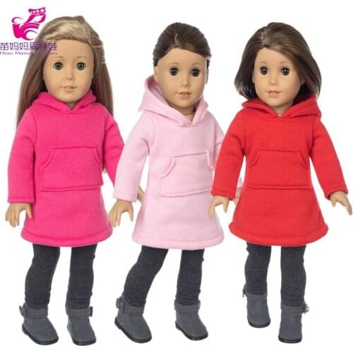 Doll Coat 18 Inch Girl Doll Clothes Long Jacket Baby Doll Outwears Baby Girl Gifts