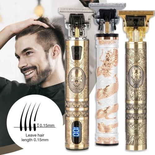Boxed Rechargeable LCD Hair Clipper Men Barber Haircut Cutter Hair Cutting Machine Razor Trimmer Clippers Beard Trimmers